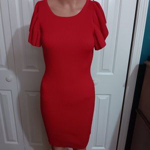 A RED BODY CON DRESS NYC L